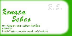 renata sebes business card